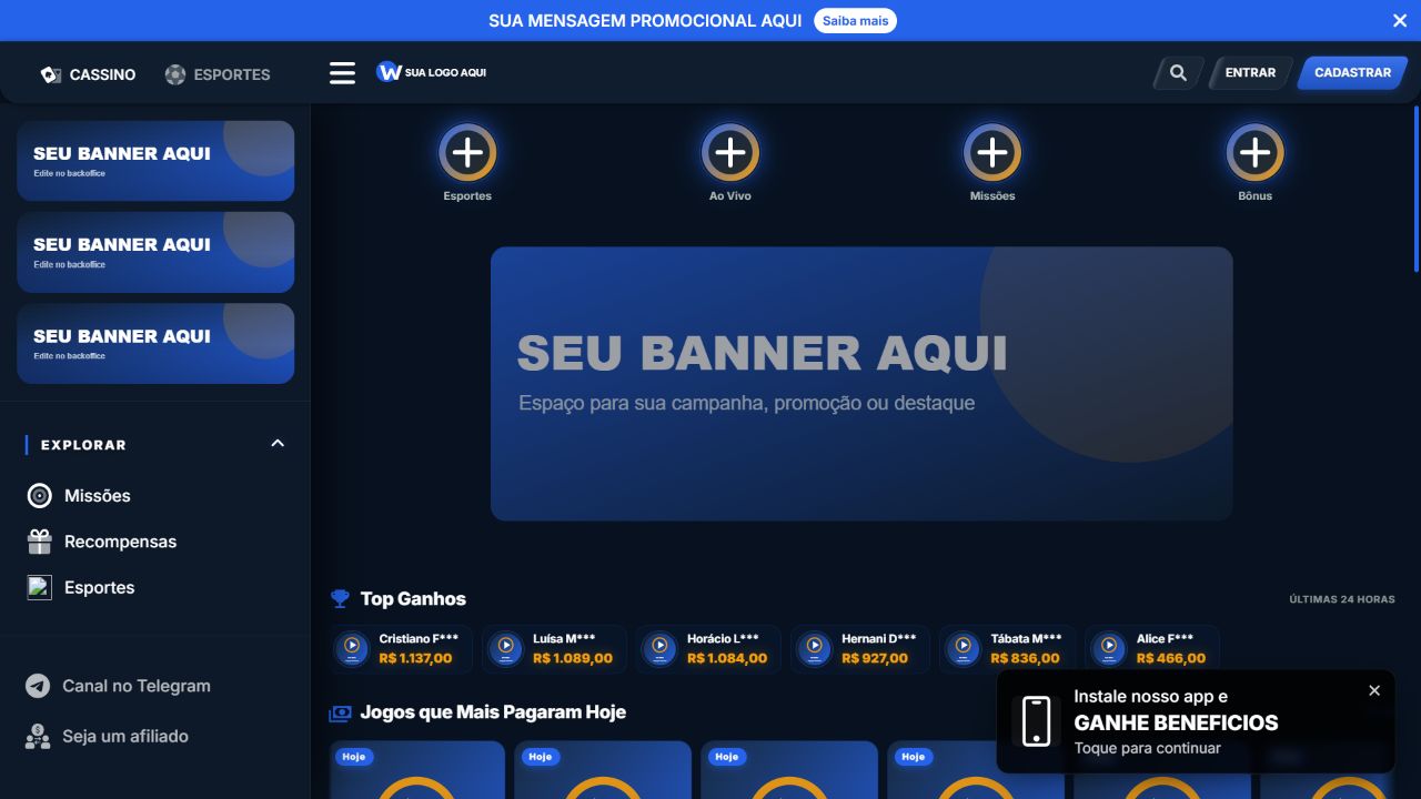 Casino Customizavel — ScriptiGaming